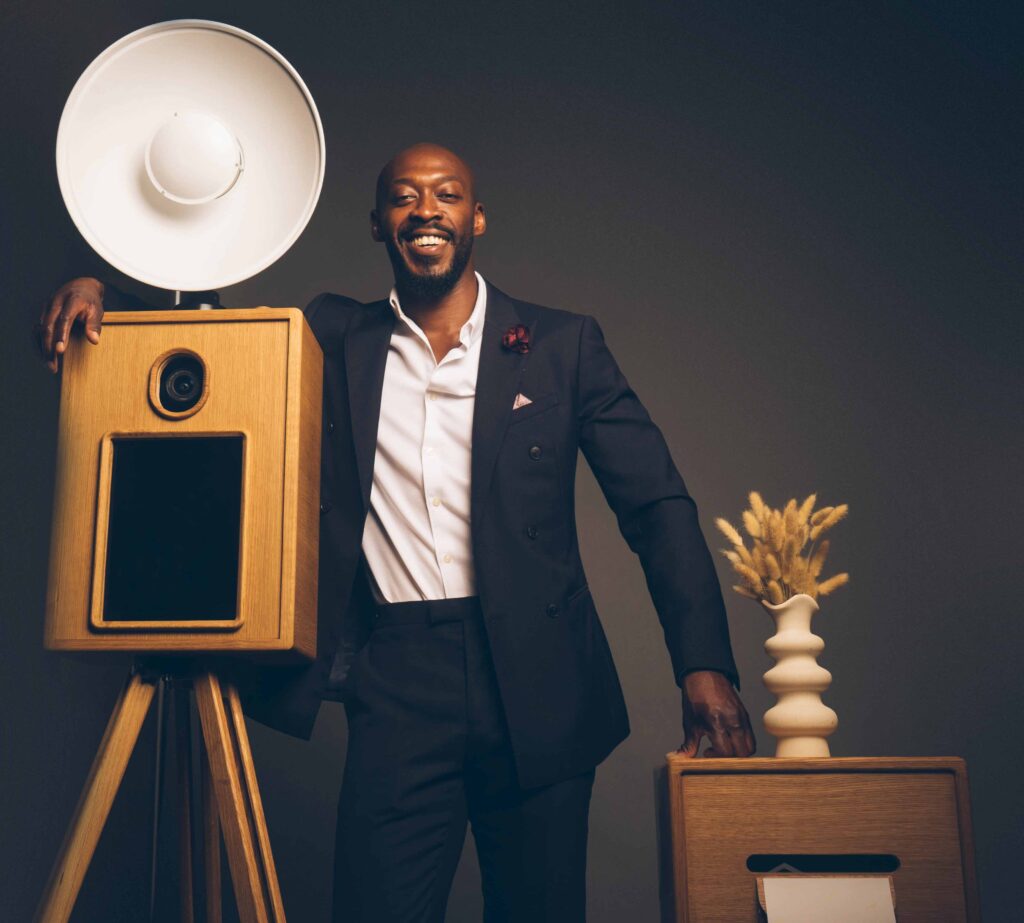 Ibrahim Bawa, the owner, besides glamour booth